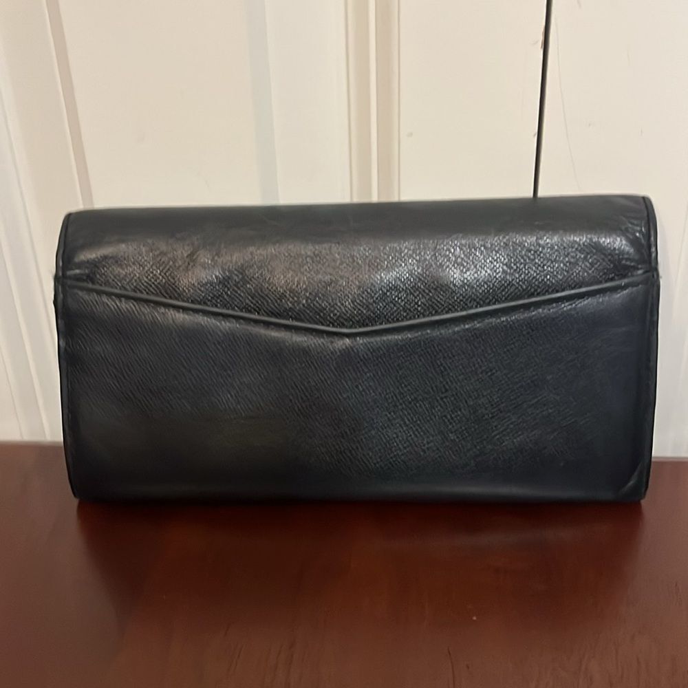Michael Kors Trifold Black Leather Envelope Card Holder Envelope Wallet Vtg? - Picture 4 of 9